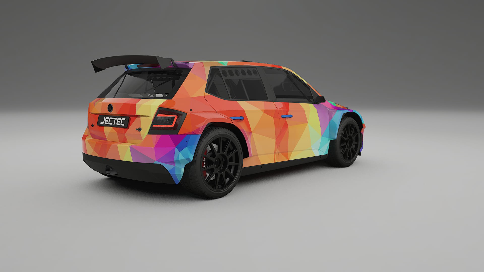 Škoda Fabia R5 6V VECTOR VIBE – Design-Wrap PPF-Kit aus bedruckbarer Polyurethanfolie