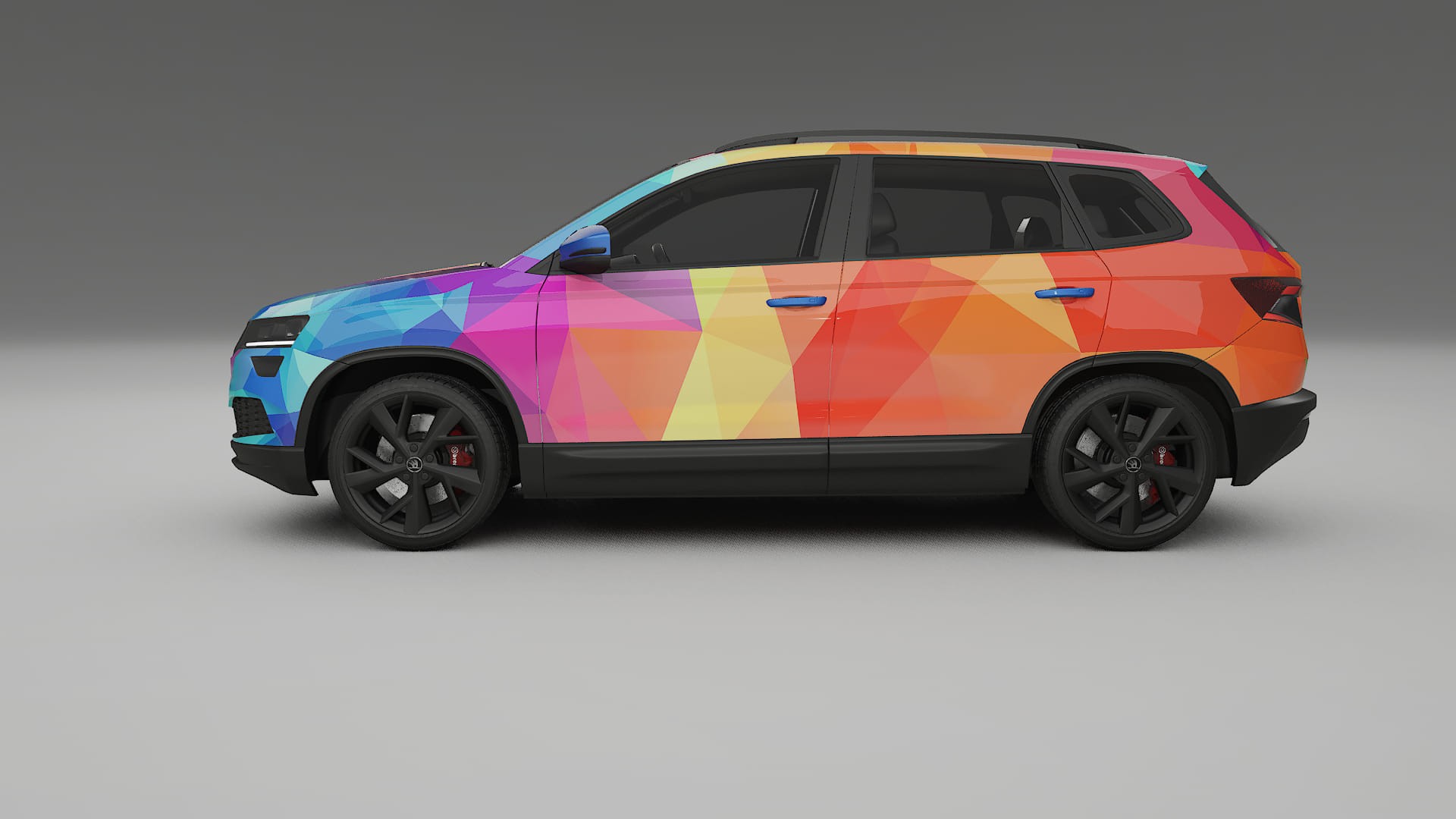 Škoda Karoq NU7 VECTOR VIBE – Design-Wrap PPF-Kit aus bedruckbarer Polyurethanfolie