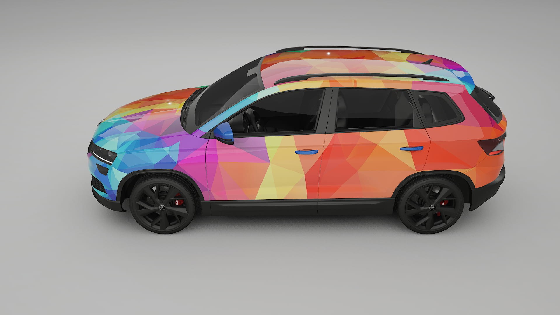 Škoda Karoq NU7 VECTOR VIBE – Design-Wrap PPF-Kit aus bedruckbarer Polyurethanfolie