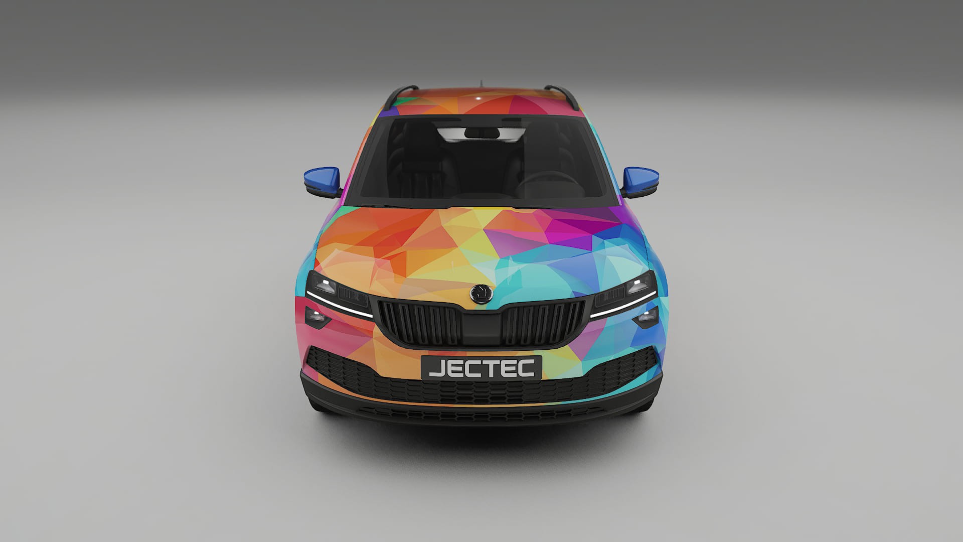 Škoda Karoq NU7 VECTOR VIBE – Design-Wrap PPF-Kit aus bedruckbarer Polyurethanfolie