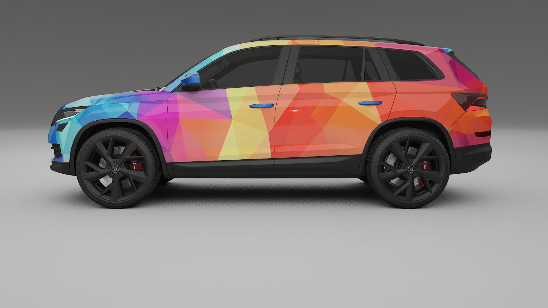 Škoda Kodiaq NS7 VECTOR VIBE – Design-Wrap PPF-Kit aus bedruckbarer Polyurethanfolie