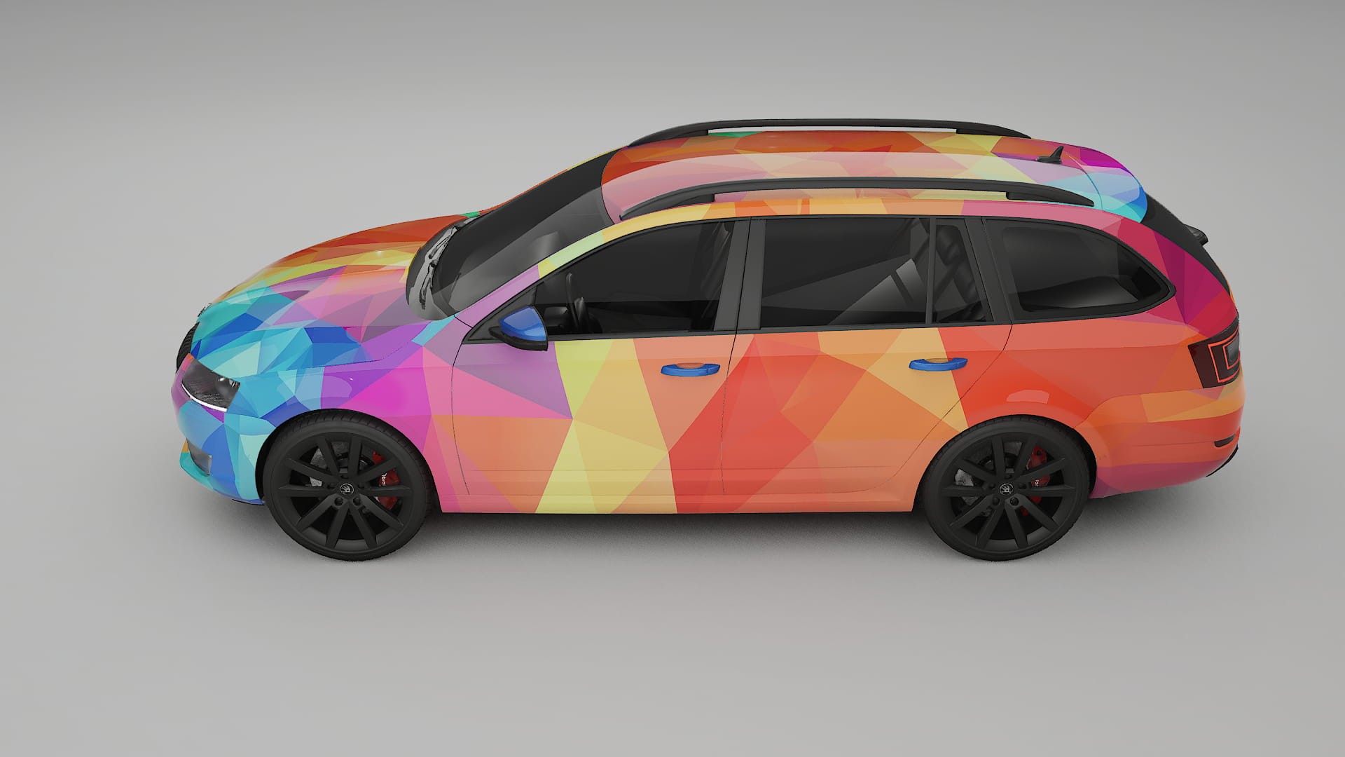 Škoda Octavia combi 5E VECTOR VIBE – Design-Wrap PPF-Kit aus bedruckbarer Polyurethanfolie