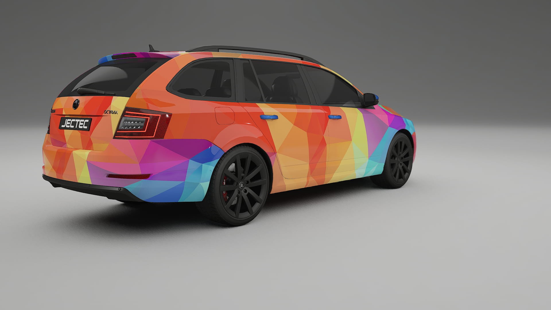 Škoda Octavia combi 5E VECTOR VIBE – Design-Wrap PPF-Kit aus bedruckbarer Polyurethanfolie