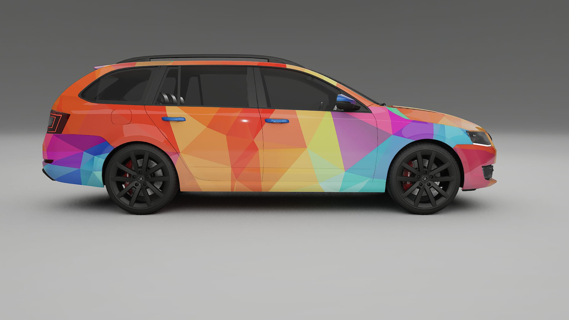 Škoda Octavia combi 5E VECTOR VIBE – Design-Wrap PPF-Kit aus bedruckbarer Polyurethanfolie