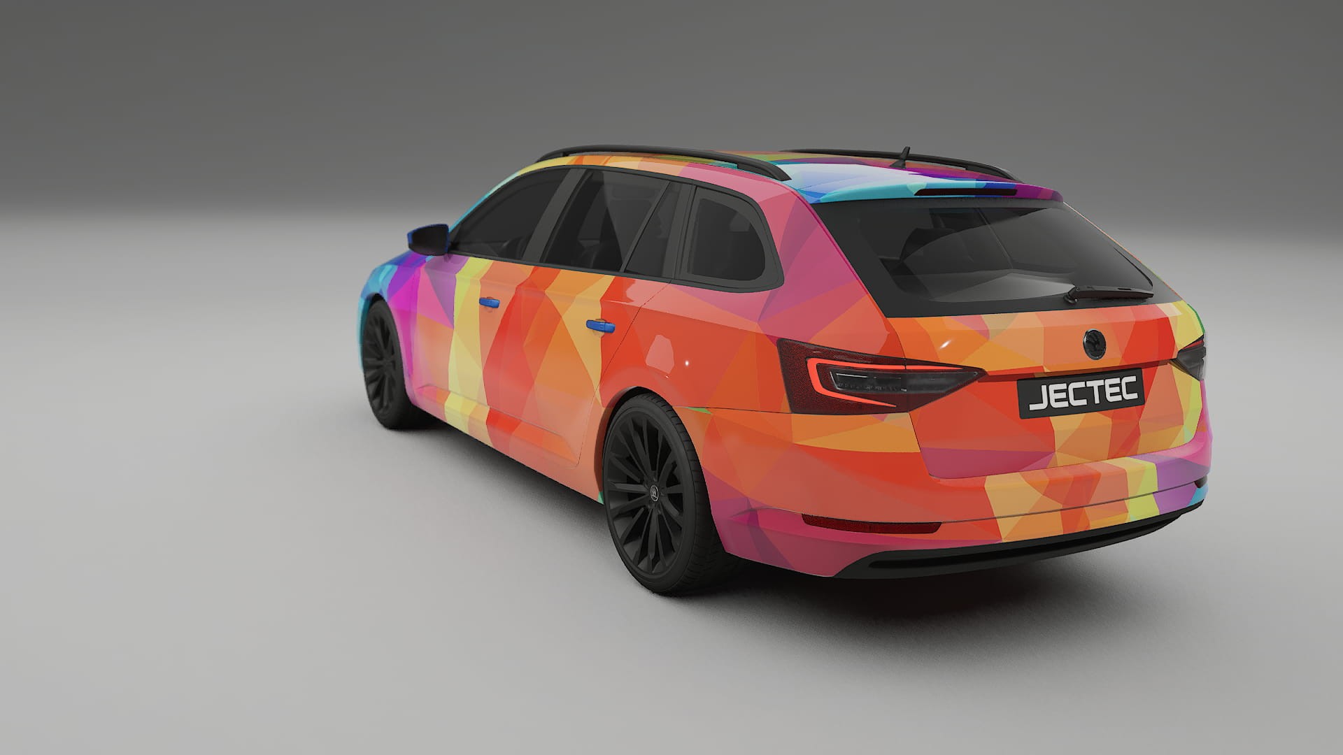 Škoda Superb B8 VECTOR VIBE – Design-Wrap PPF-Kit aus bedruckbarer Polyurethanfolie
