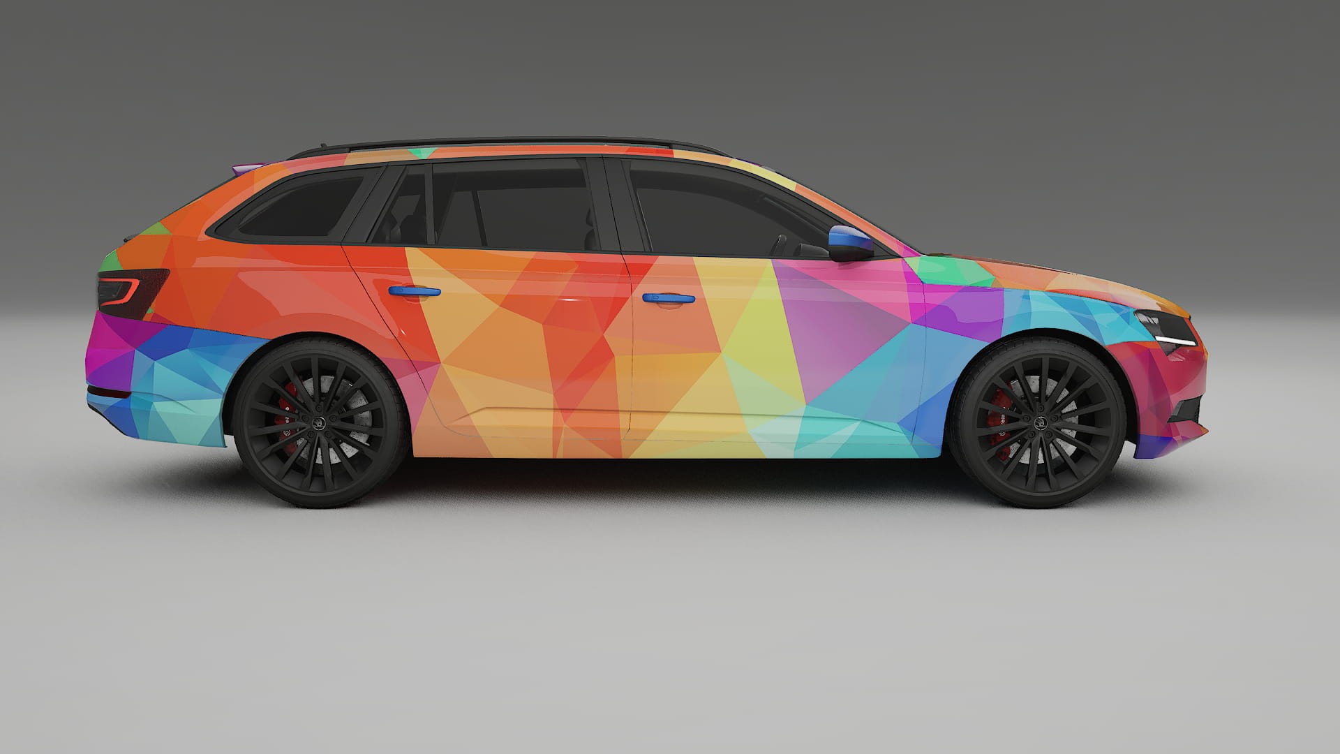 Škoda Superb B8 VECTOR VIBE – Design-Wrap PPF-Kit aus bedruckbarer Polyurethanfolie