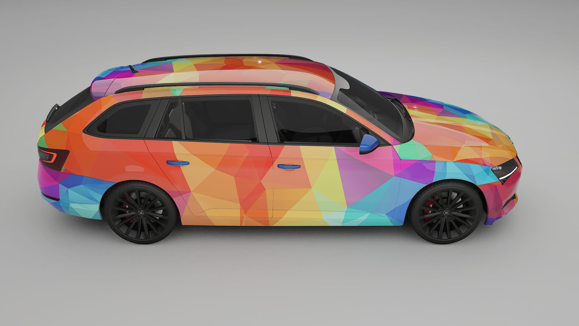 Škoda Superb B8 VECTOR VIBE – Design-Wrap PPF-Kit aus bedruckbarer Polyurethanfolie