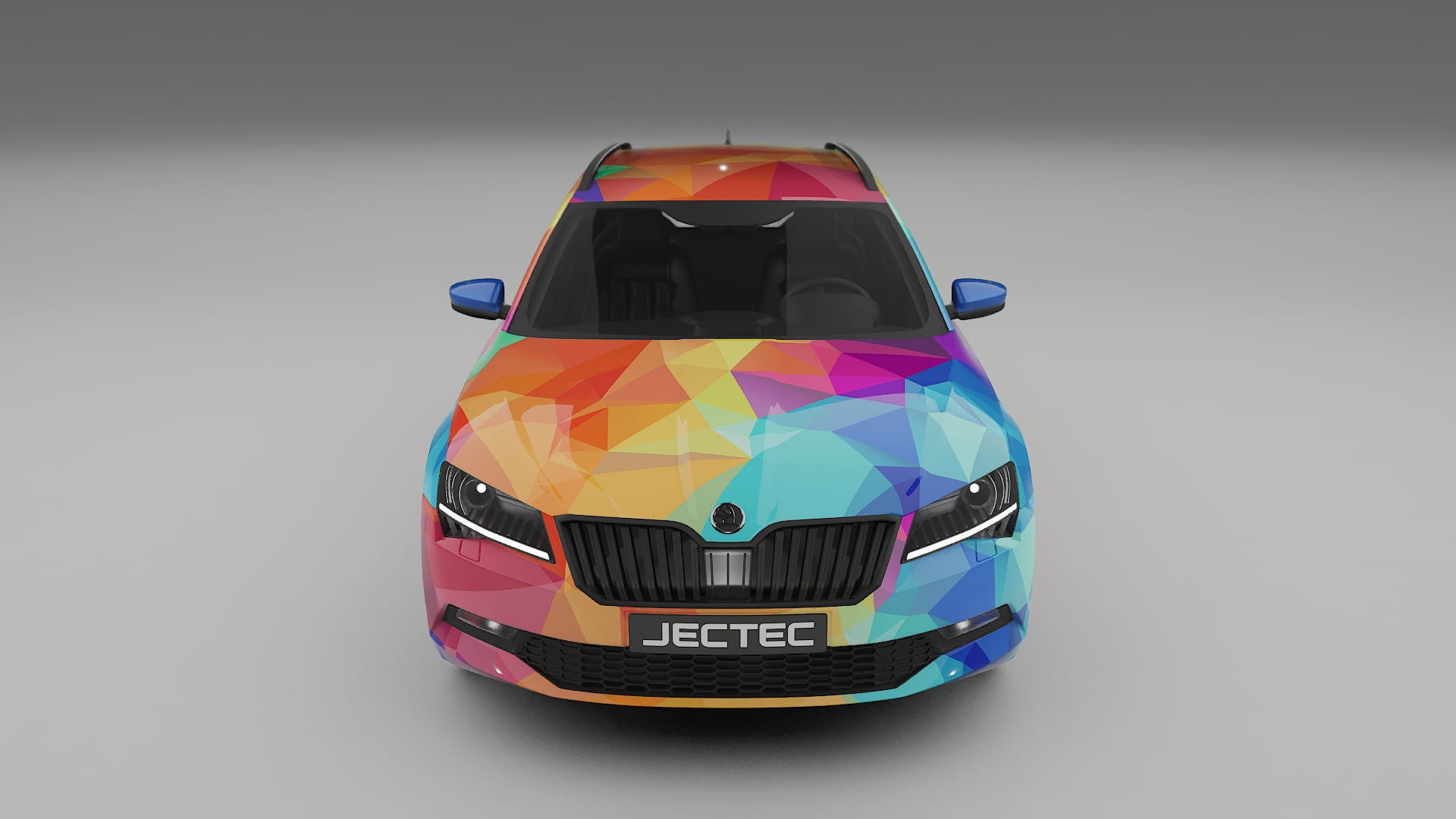 Škoda Superb B8 VECTOR VIBE – Design-Wrap PPF-Kit aus bedruckbarer Polyurethanfolie