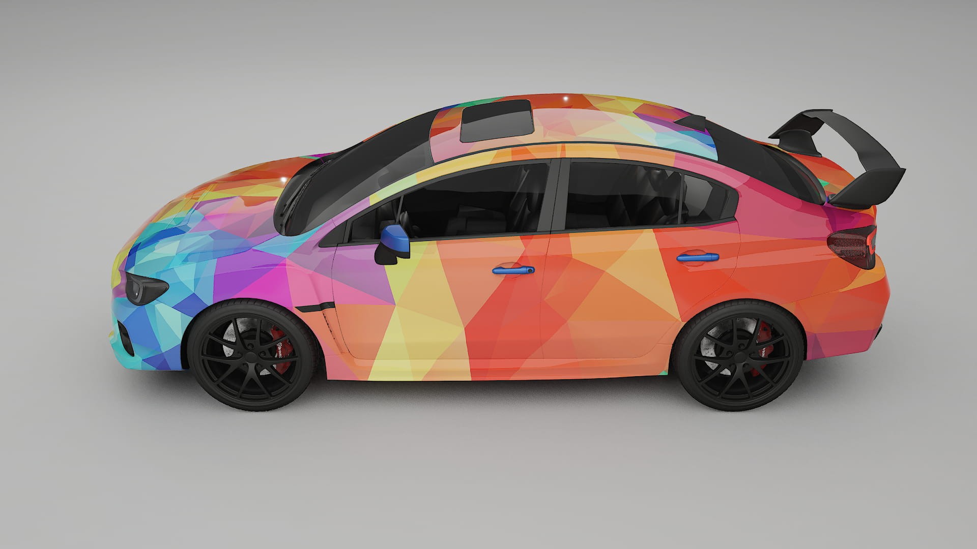 Subaru Impreza WRX Sti VA prefacelift pre-LCI VECTOR VIBE – Design-Wrap PPF-Kit aus bedruckbarer Polyurethanfolie
