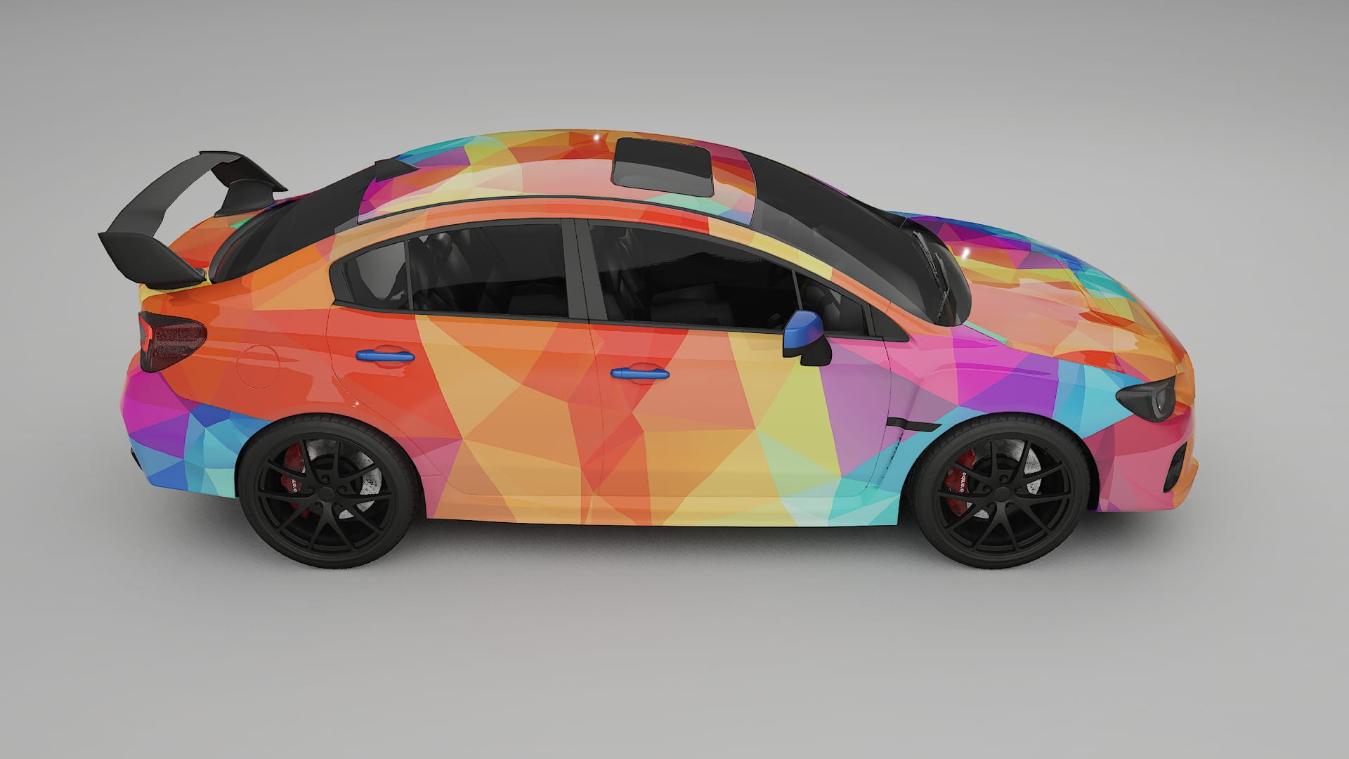 Subaru Impreza WRX Sti VA prefacelift pre-LCI VECTOR VIBE – Design-Wrap PPF-Kit aus bedruckbarer Polyurethanfolie