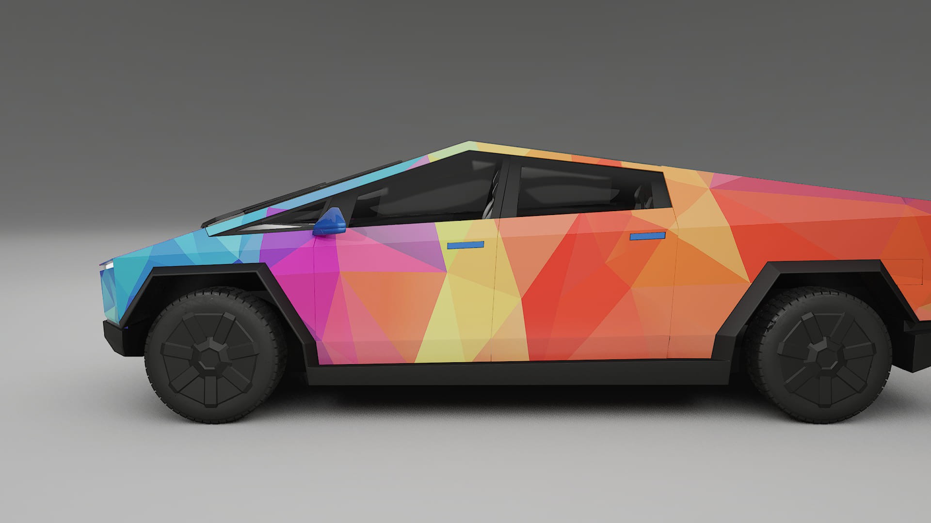 Tesla Cybertruck VECTOR VIBE – Design-Wrap PPF-Kit aus bedruckbarer Polyurethanfolie
