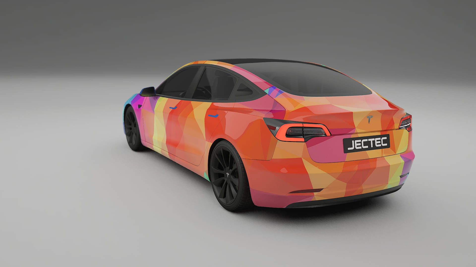 Tesla Model 3 VECTOR VIBE – Design-Wrap PPF-Kit aus bedruckbarer Polyurethanfolie
