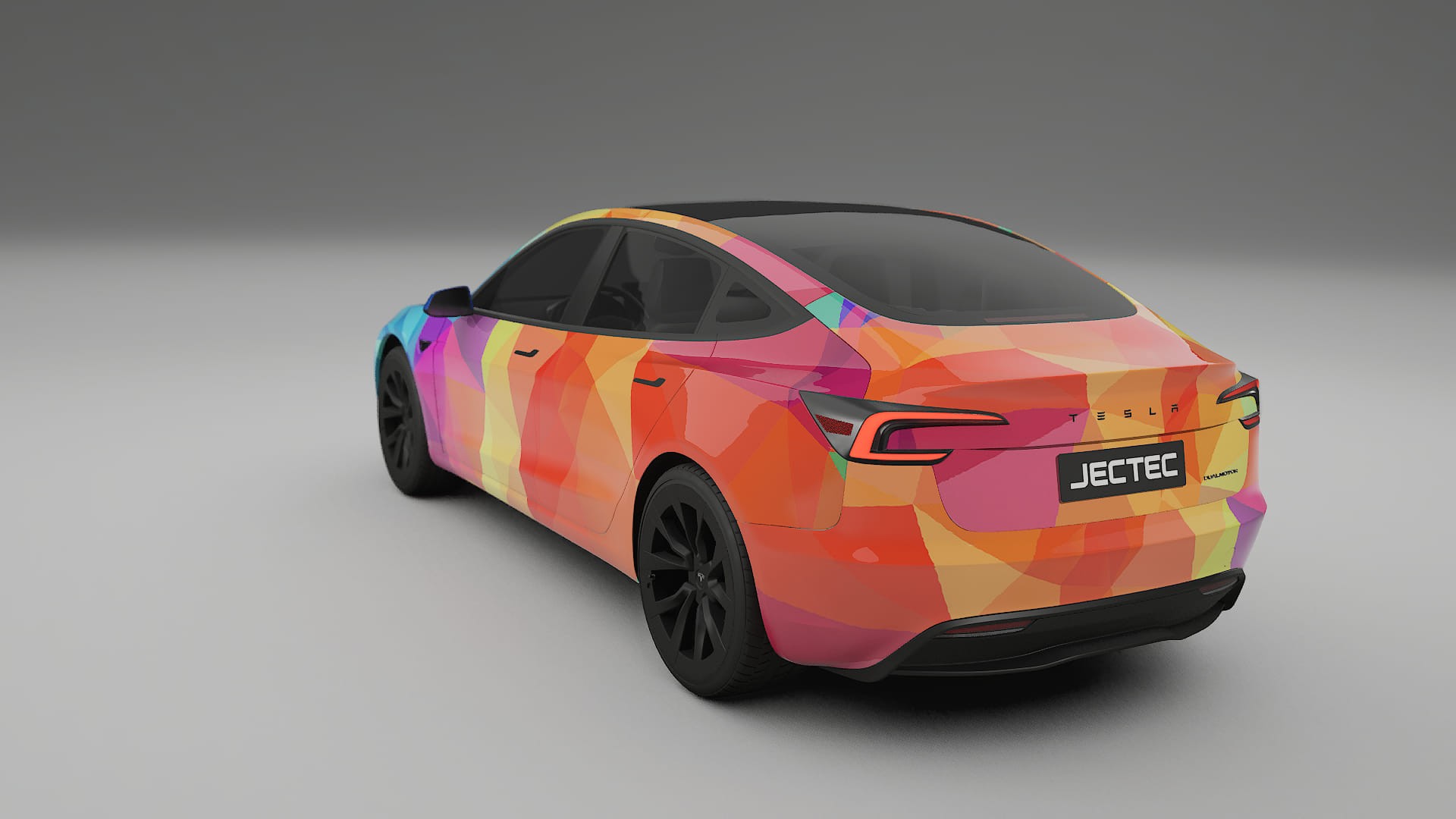 Tesla Model 3 Highland VECTOR VIBE – Design-Wrap PPF-Kit aus bedruckbarer Polyurethanfolie