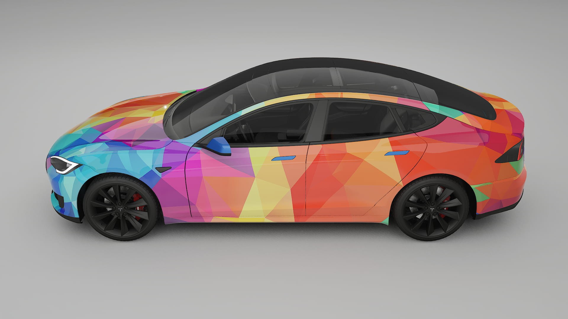 Tesla Model-S VECTOR VIBE – Design-Wrap PPF-Kit aus bedruckbarer Polyurethanfolie