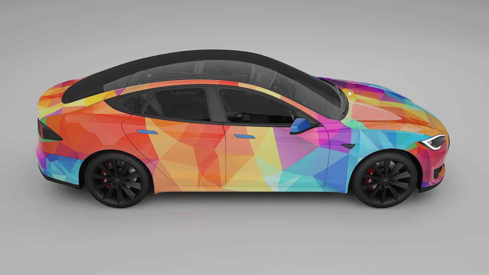 Tesla Model-S VECTOR VIBE – Design-Wrap PPF-Kit aus bedruckbarer Polyurethanfolie