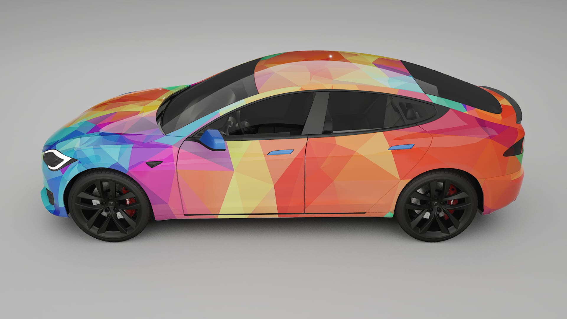 Tesla Model-S Refresh VECTOR VIBE – Design-Wrap PPF-Kit aus bedruckbarer Polyurethanfolie