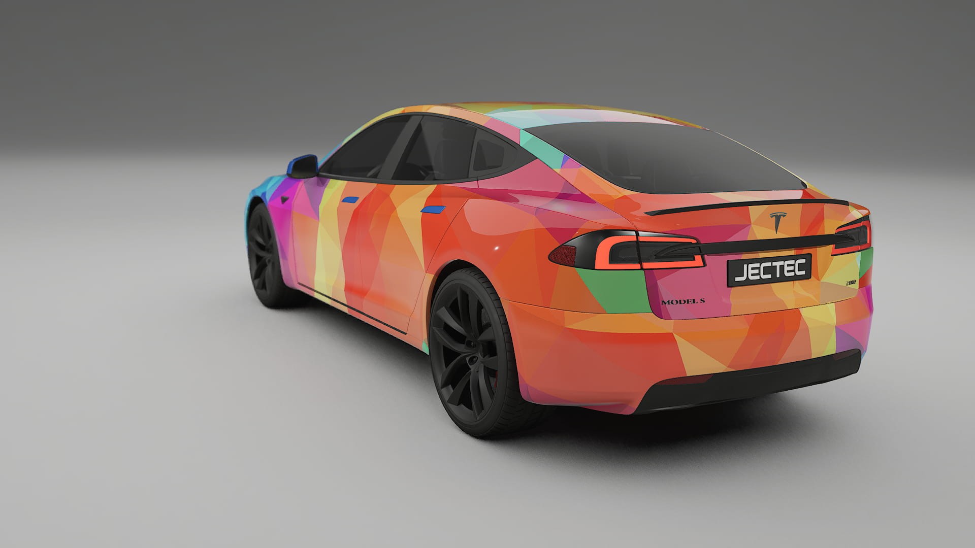 Tesla Model-S Refresh VECTOR VIBE – Design-Wrap PPF-Kit aus bedruckbarer Polyurethanfolie