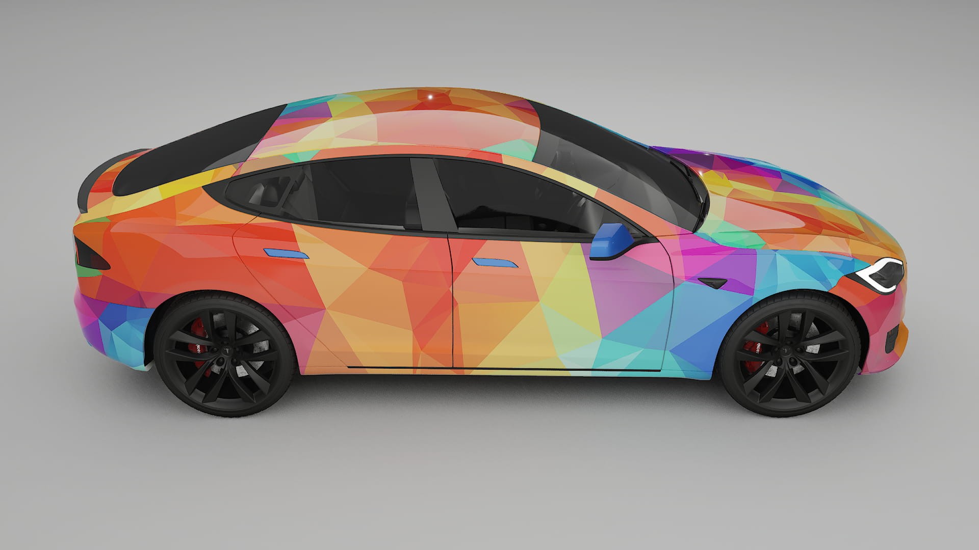 Tesla Model-S Refresh VECTOR VIBE – Design-Wrap PPF-Kit aus bedruckbarer Polyurethanfolie