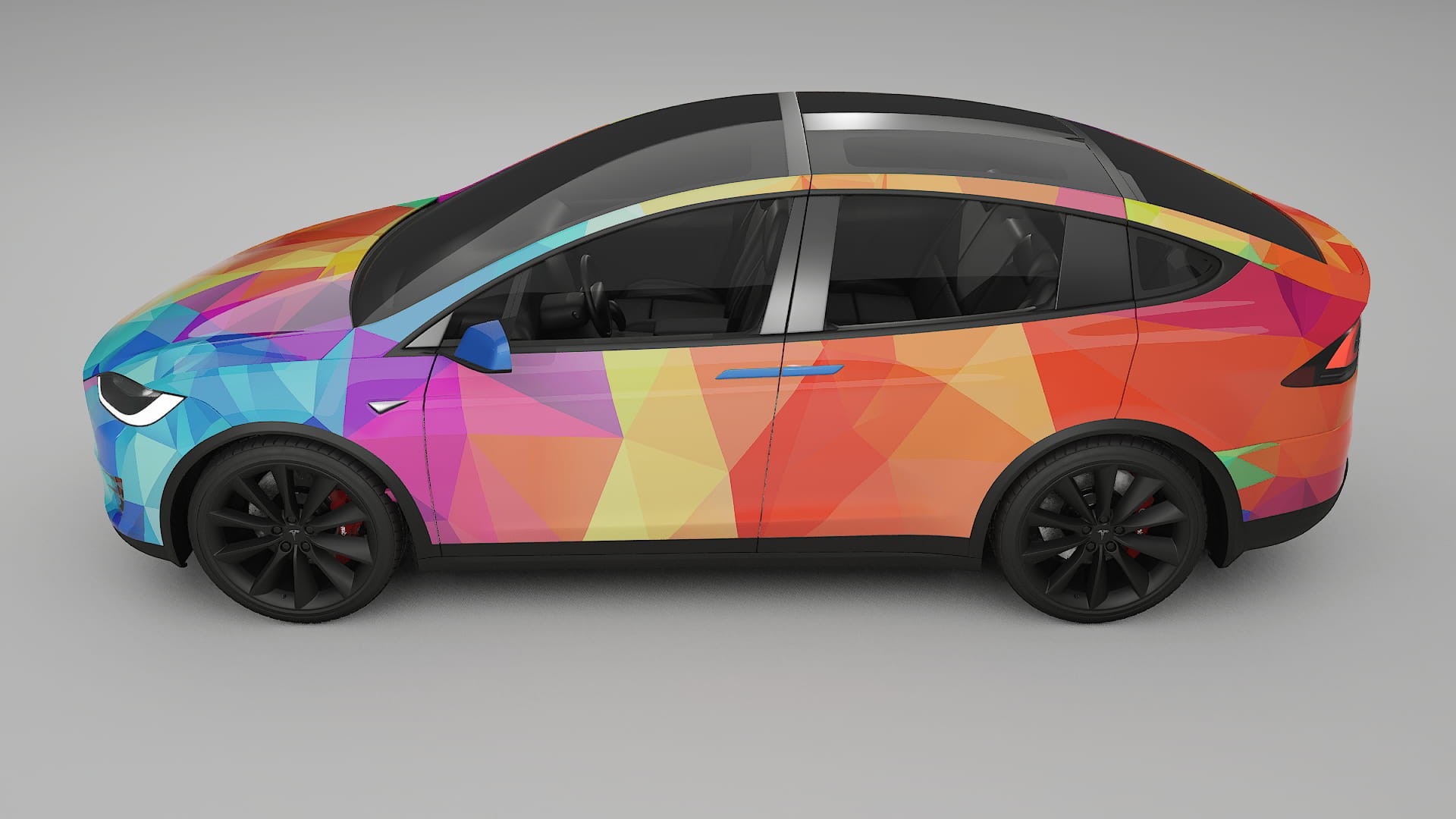 Tesla Model X VECTOR VIBE – Design-Wrap PPF-Kit aus bedruckbarer Polyurethanfolie