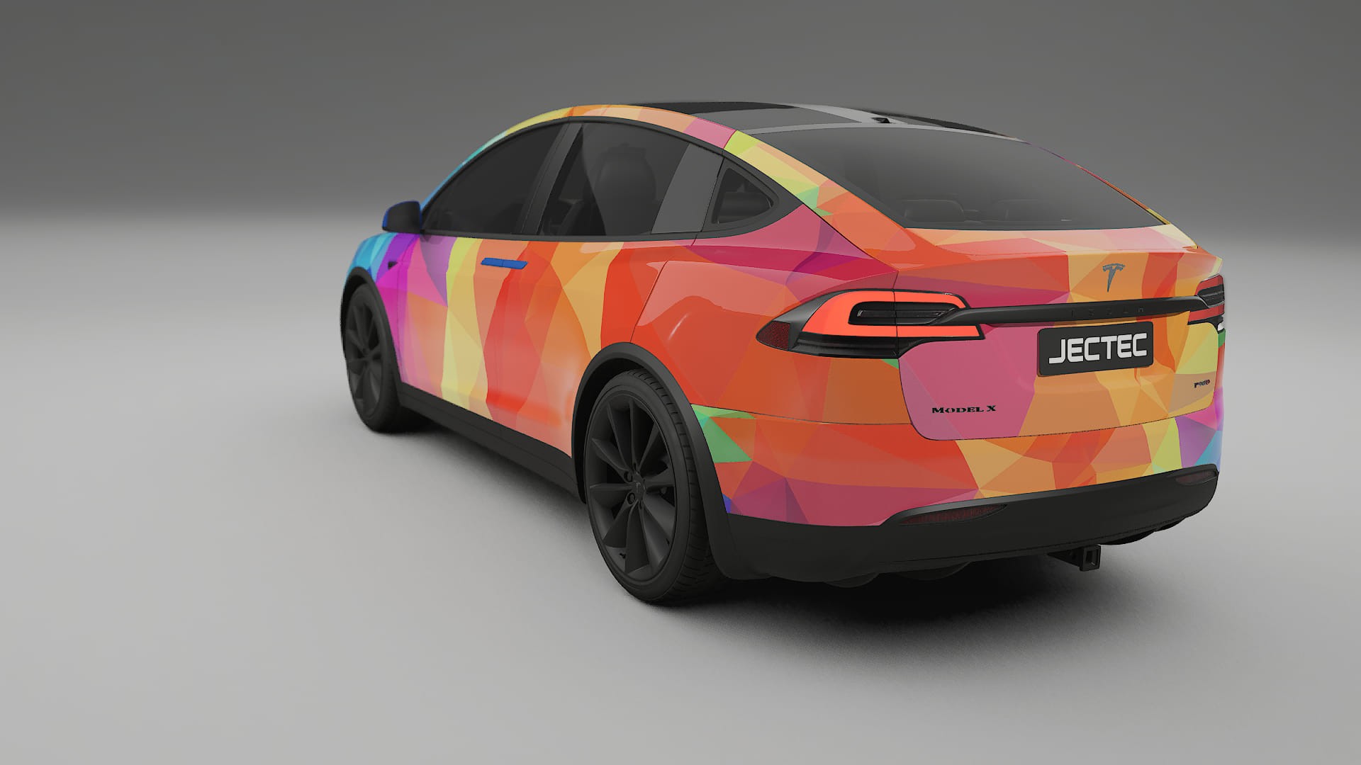 Tesla Model X VECTOR VIBE – Design-Wrap PPF-Kit aus bedruckbarer Polyurethanfolie