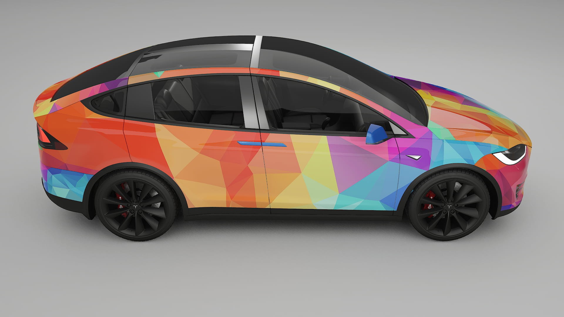 Tesla Model X VECTOR VIBE – Design-Wrap PPF-Kit aus bedruckbarer Polyurethanfolie