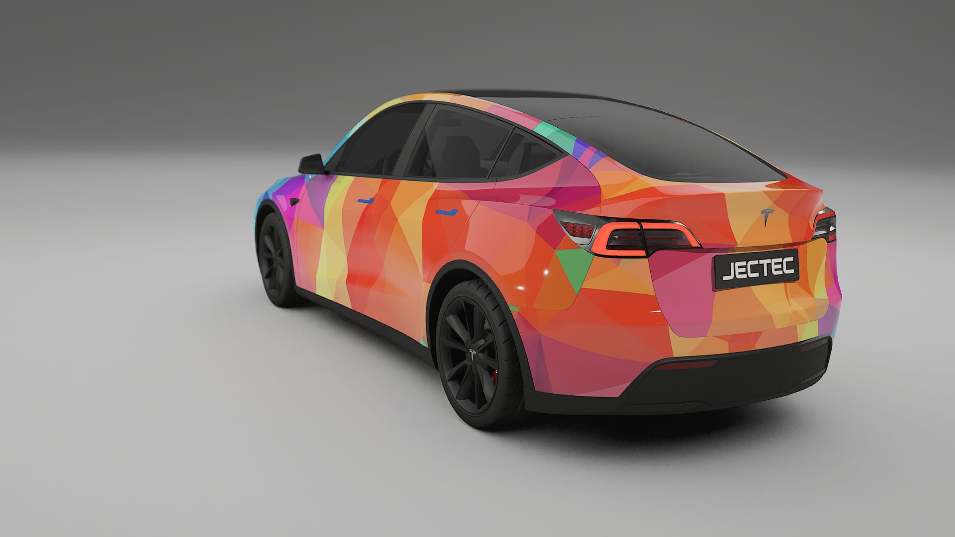 Tesla Model Y VECTOR VIBE – Design-Wrap PPF-Kit aus bedruckbarer Polyurethanfolie