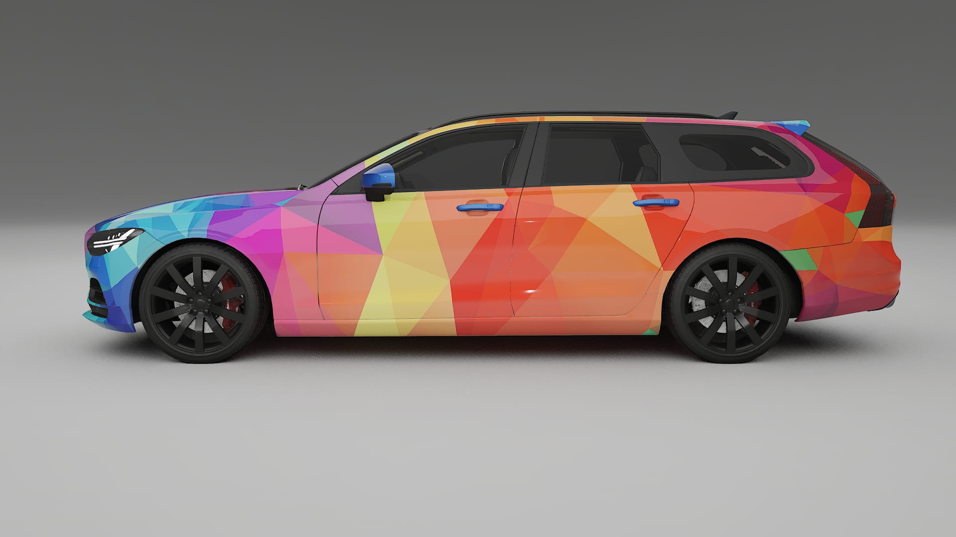Volvo V90 P5 VECTOR VIBE – Design-Wrap PPF-Kit aus bedruckbarer Polyurethanfolie