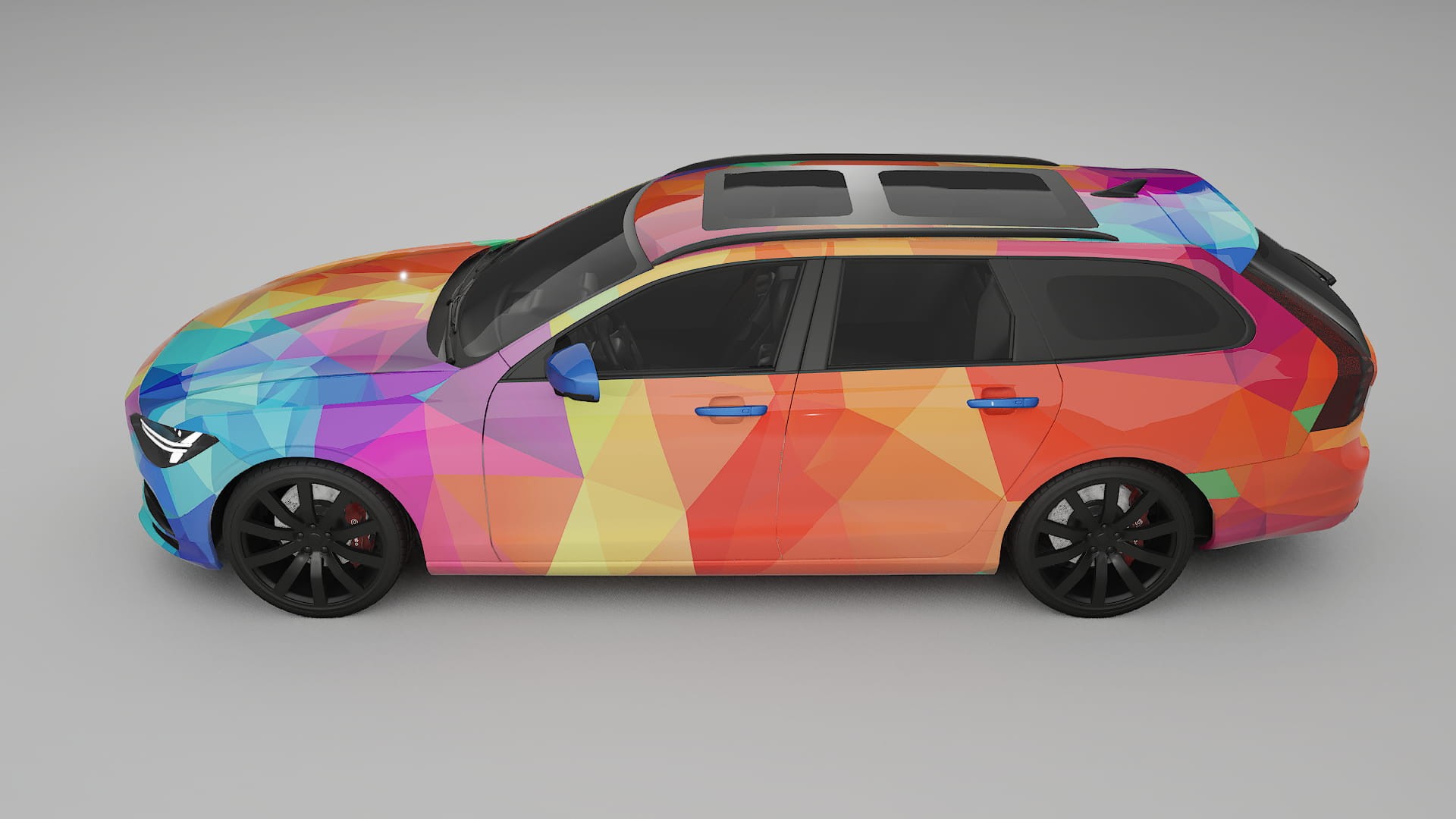 Volvo V90 P5 VECTOR VIBE – Design-Wrap PPF-Kit aus bedruckbarer Polyurethanfolie