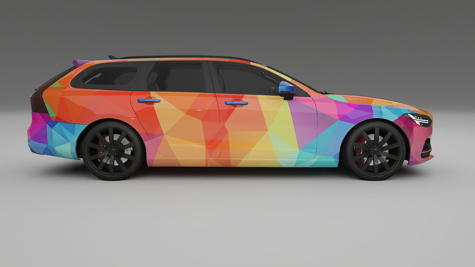 Volvo V90 P5 VECTOR VIBE – Design-Wrap PPF-Kit aus bedruckbarer Polyurethanfolie