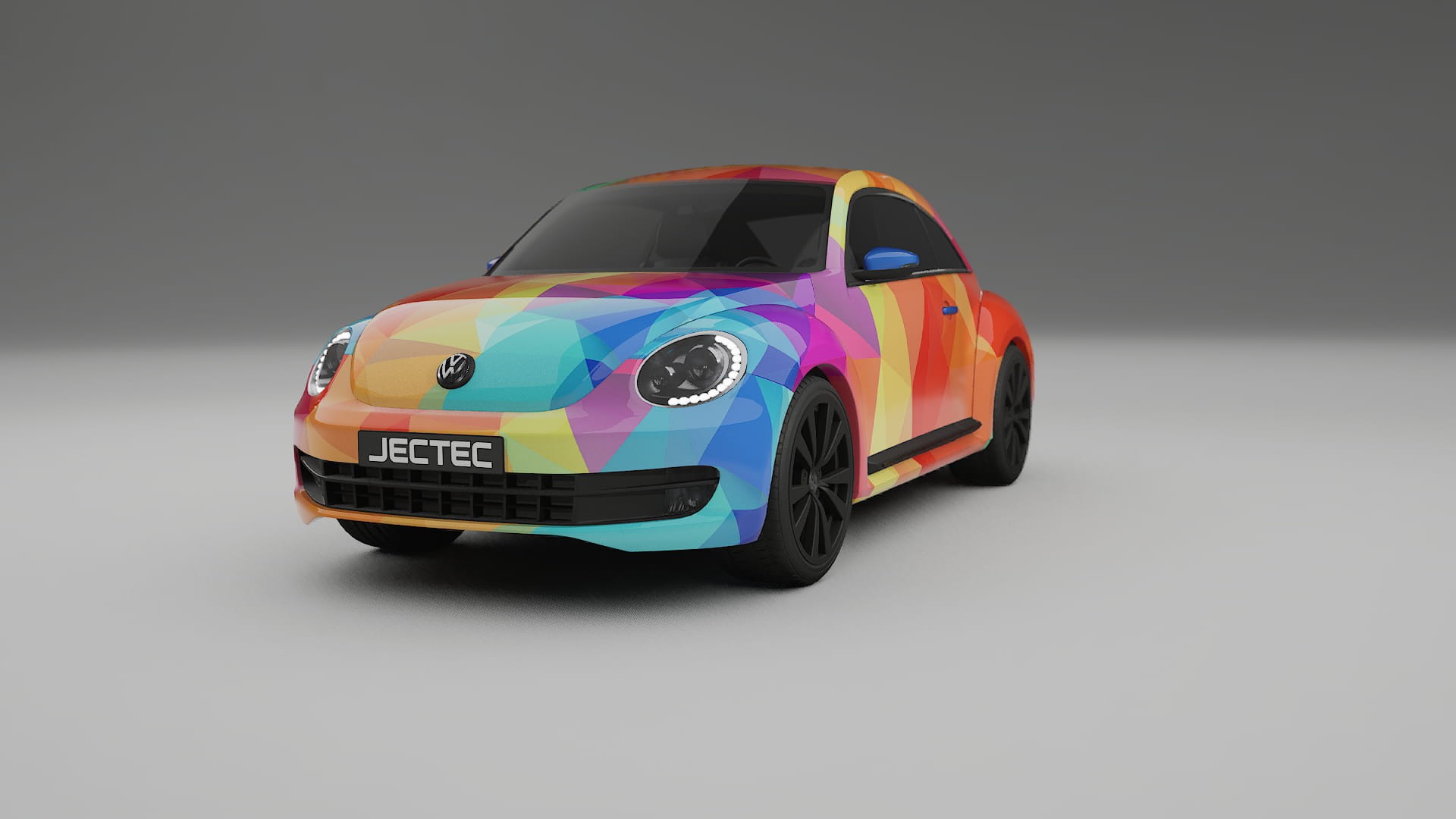 VW Beetle A5 prefacelift pre-LCI VECTOR VIBE – Design-Wrap PPF-Kit aus bedruckbarer Polyurethanfolie