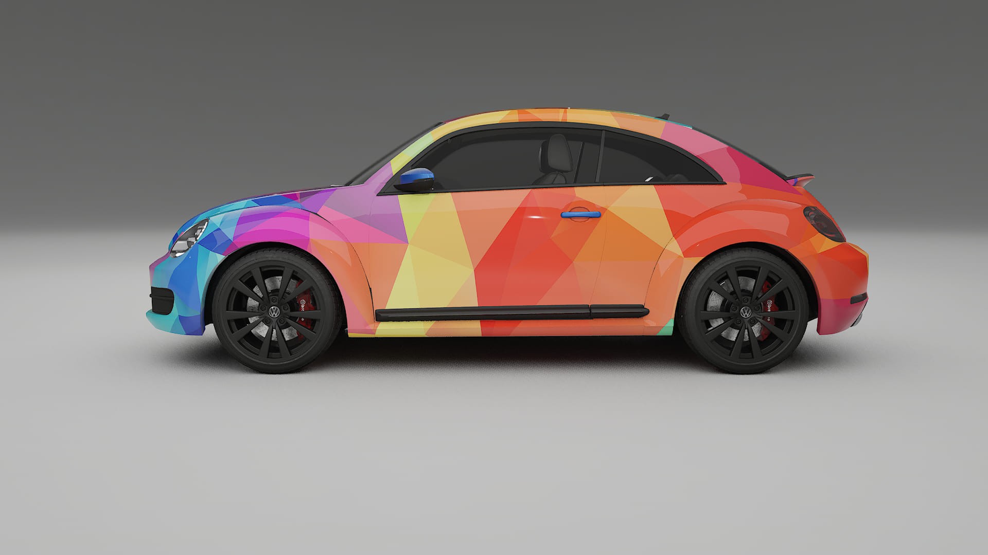 VW Beetle A5 prefacelift pre-LCI VECTOR VIBE – Design-Wrap PPF-Kit aus bedruckbarer Polyurethanfolie