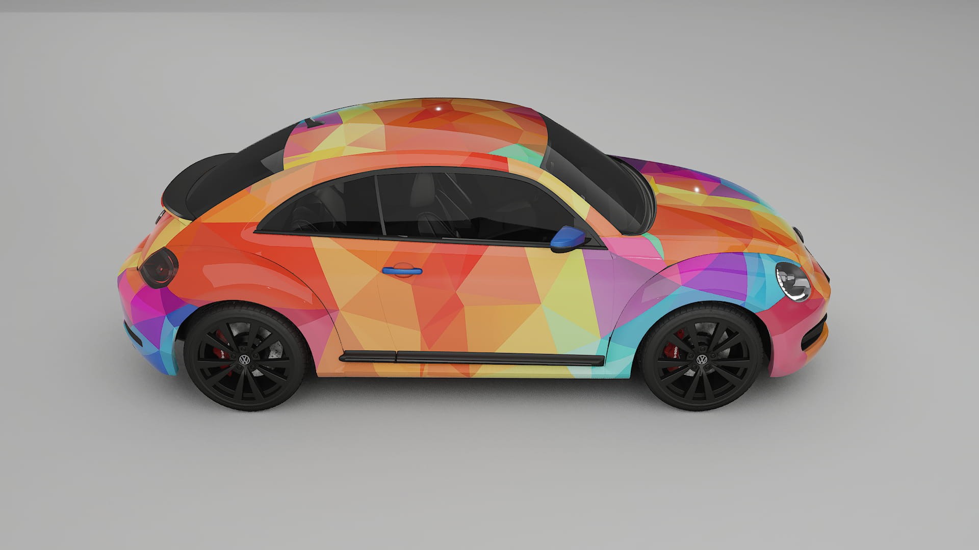 VW Beetle A5 prefacelift pre-LCI VECTOR VIBE – Design-Wrap PPF-Kit aus bedruckbarer Polyurethanfolie