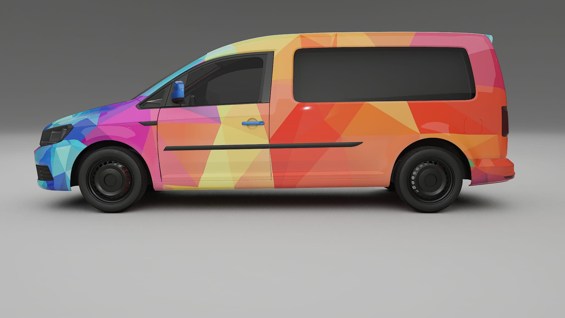 VW Caddy Maxi SB VECTOR VIBE – Design-Wrap PPF-Kit aus bedruckbarer Polyurethanfolie