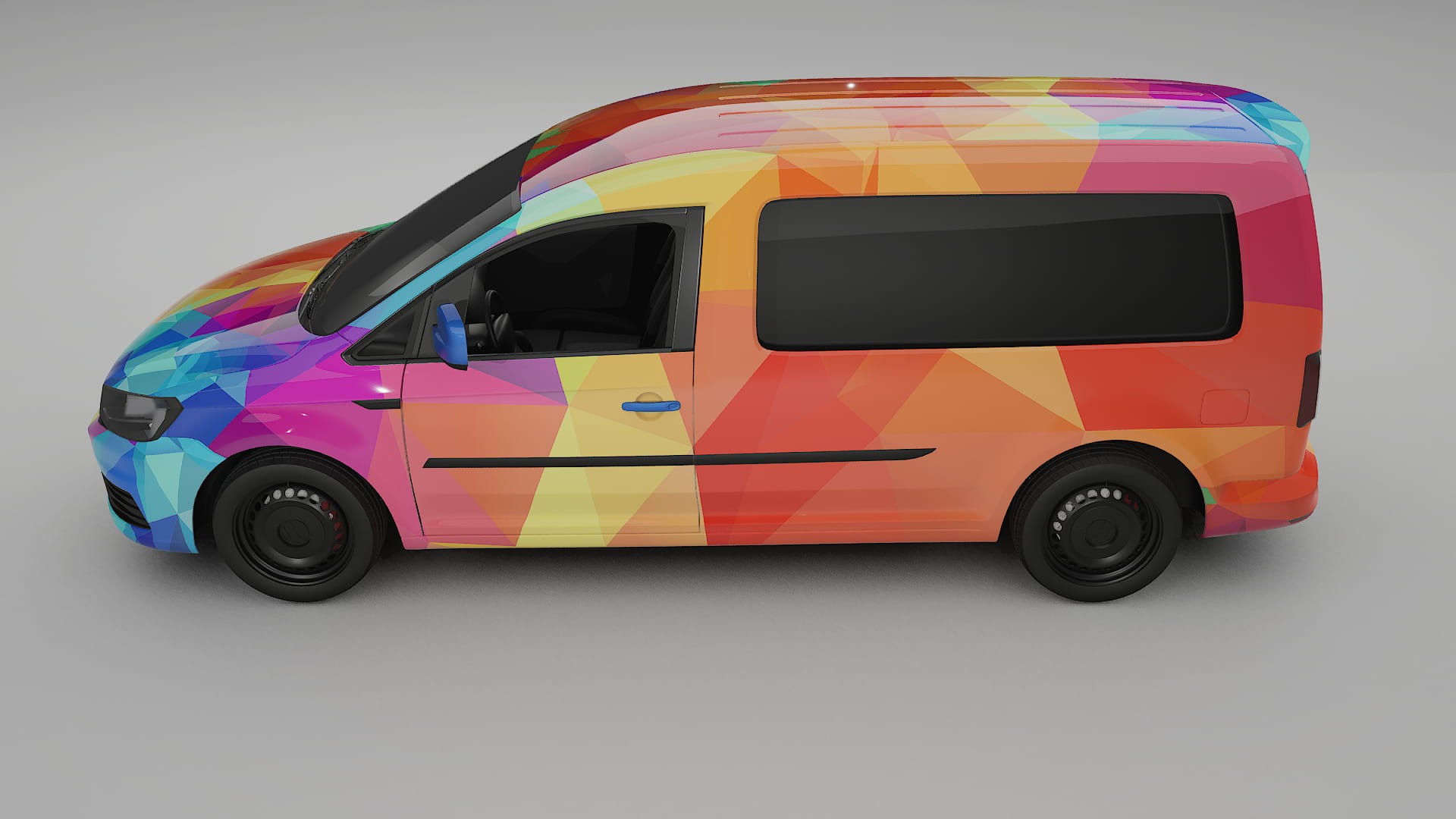 VW Caddy Maxi SB VECTOR VIBE – Design-Wrap PPF-Kit aus bedruckbarer Polyurethanfolie