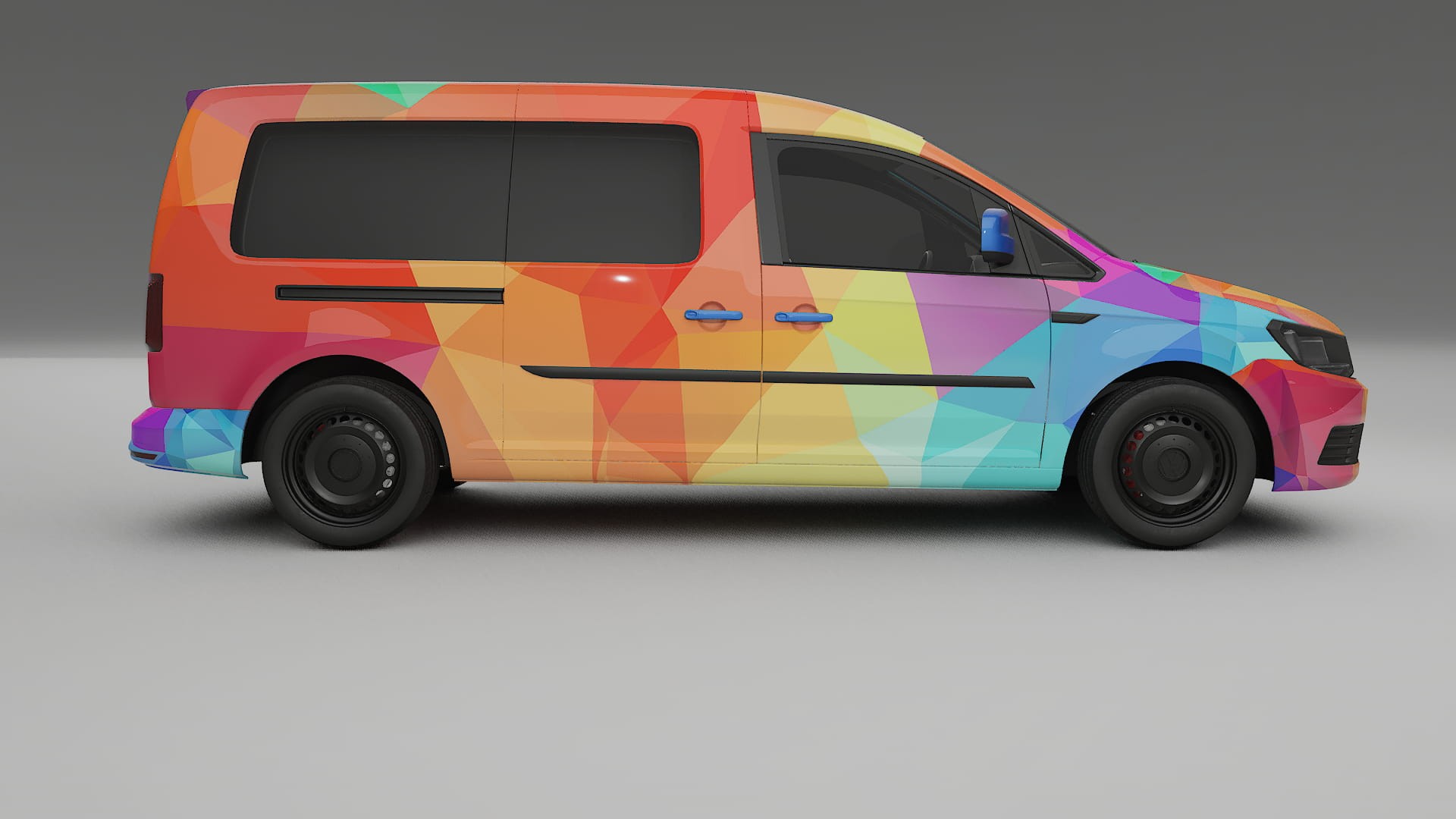 VW Caddy Maxi SB VECTOR VIBE – Design-Wrap PPF-Kit aus bedruckbarer Polyurethanfolie