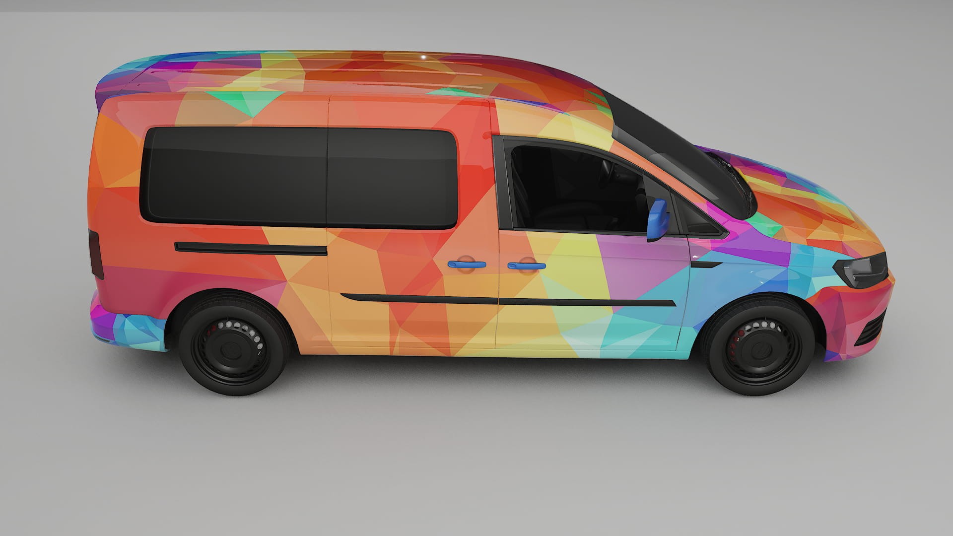 VW Caddy Maxi SB VECTOR VIBE – Design-Wrap PPF-Kit aus bedruckbarer Polyurethanfolie