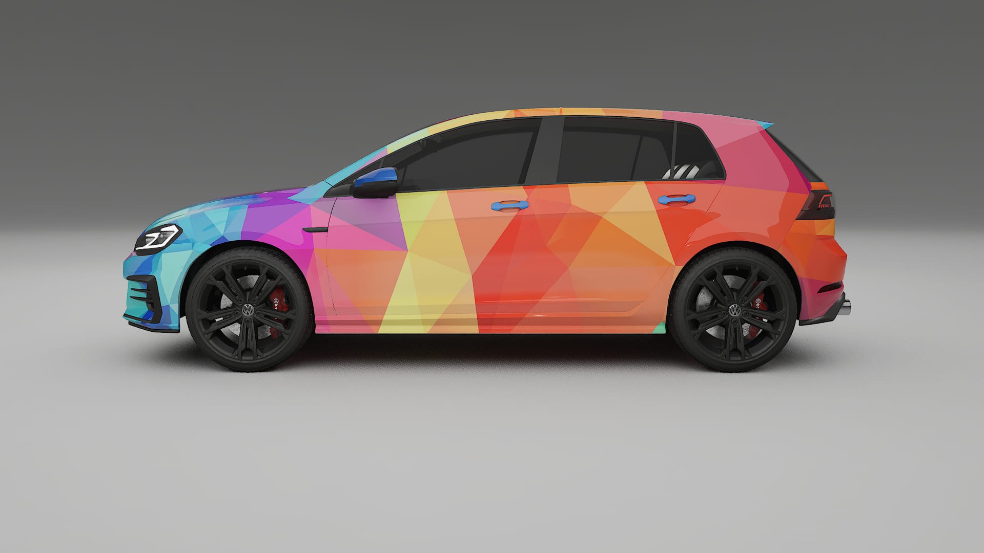 VW Golf Mk7 VECTOR VIBE – Design-Wrap PPF-Kit aus bedruckbarer Polyurethanfolie