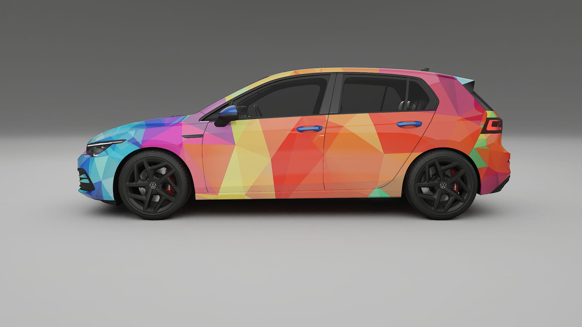 VW Golf Mk8 VECTOR VIBE – Design-Wrap PPF-Kit aus bedruckbarer Polyurethanfolie