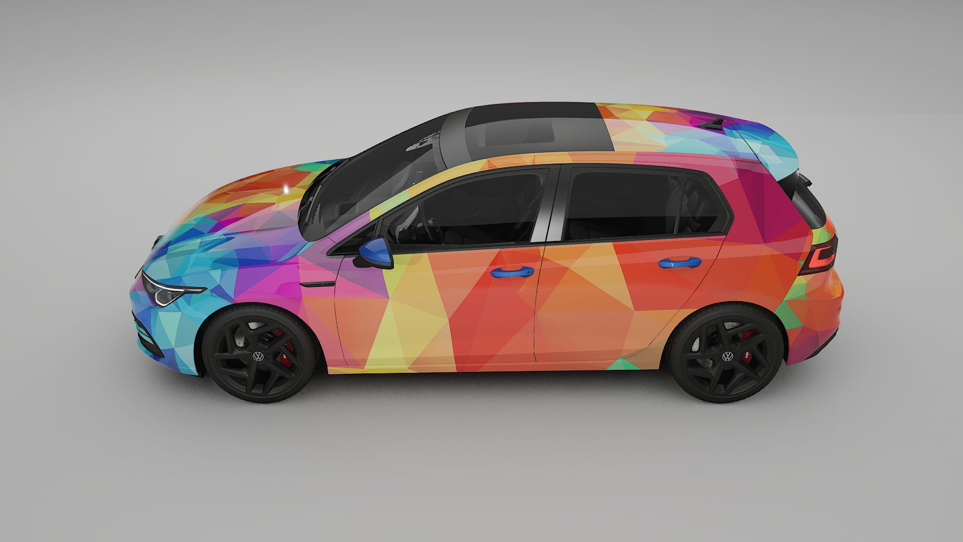 VW Golf Mk8 VECTOR VIBE – Design-Wrap PPF-Kit aus bedruckbarer Polyurethanfolie