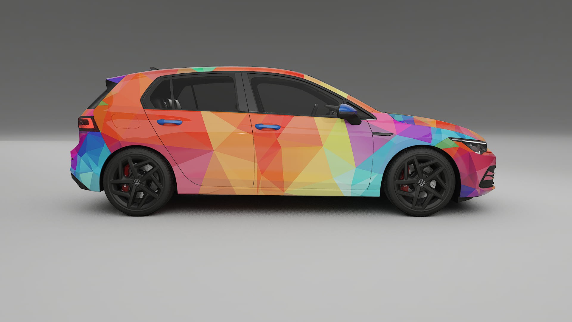 VW Golf Mk8 VECTOR VIBE – Design-Wrap PPF-Kit aus bedruckbarer Polyurethanfolie
