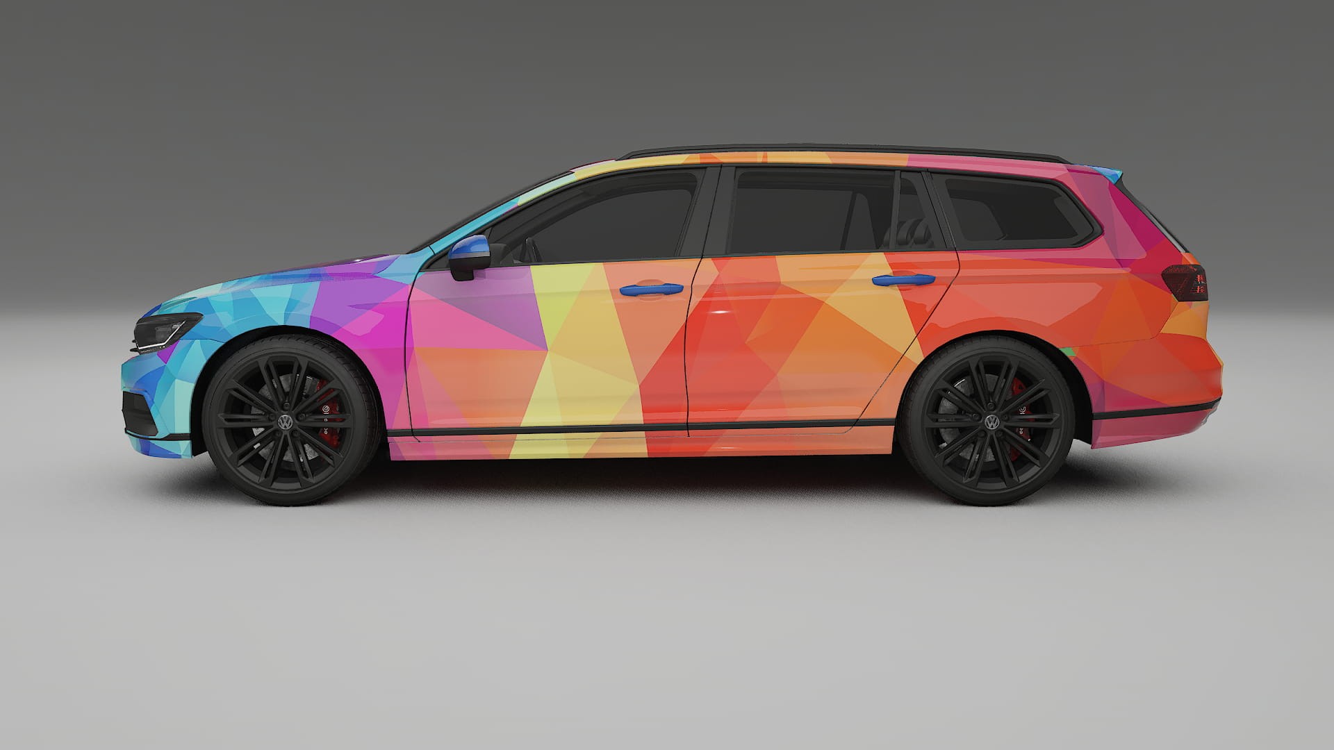 VW Passat VariantR B8 VECTOR VIBE – Design-Wrap PPF-Kit aus bedruckbarer Polyurethanfolie