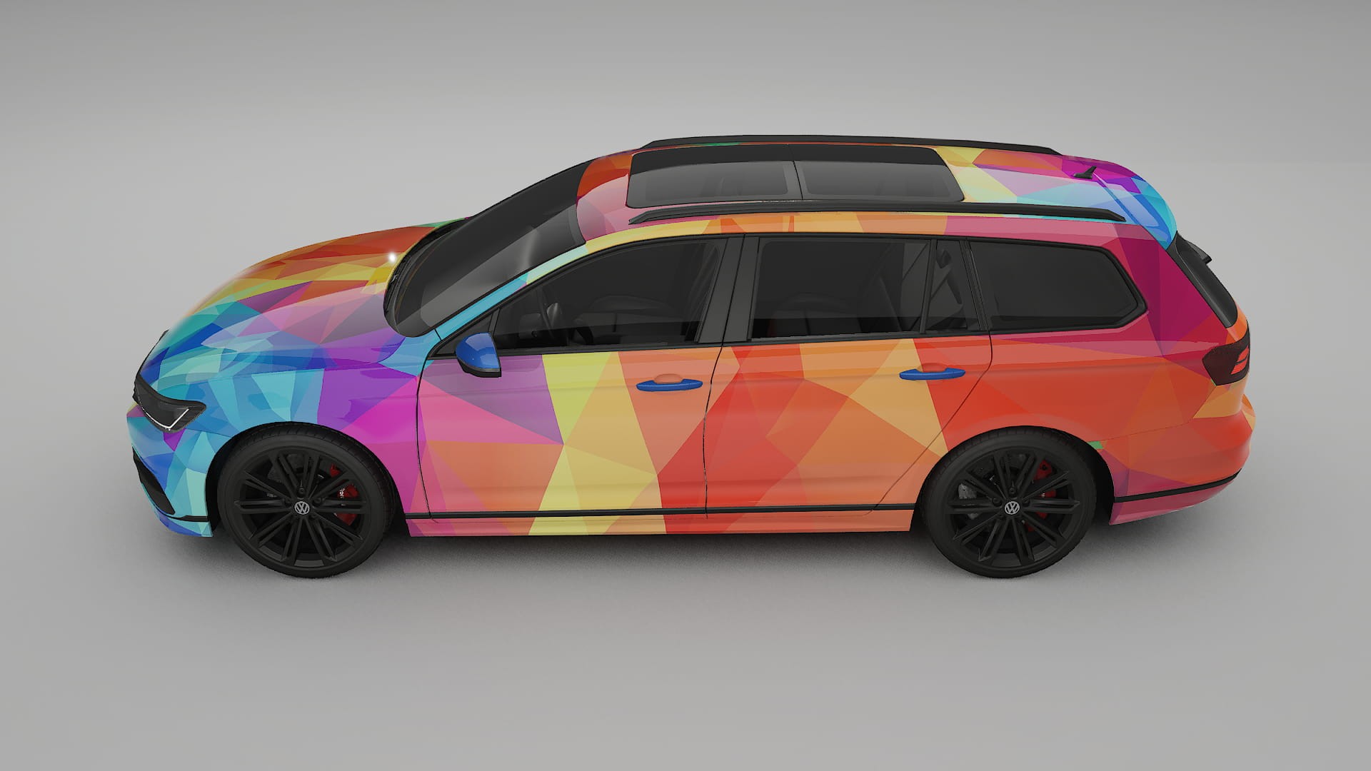 VW Passat VariantR B8 VECTOR VIBE – Design-Wrap PPF-Kit aus bedruckbarer Polyurethanfolie
