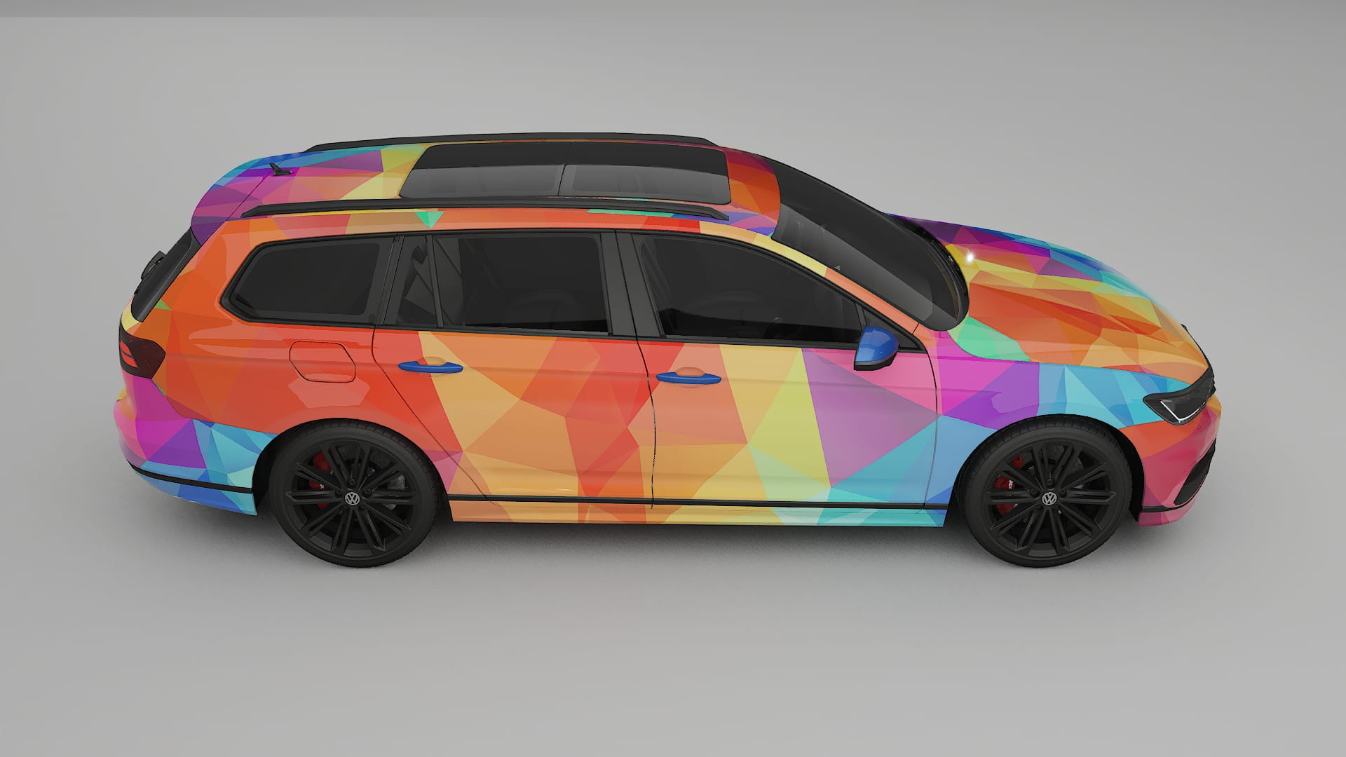 VW Passat VariantR B8 VECTOR VIBE – Design-Wrap PPF-Kit aus bedruckbarer Polyurethanfolie