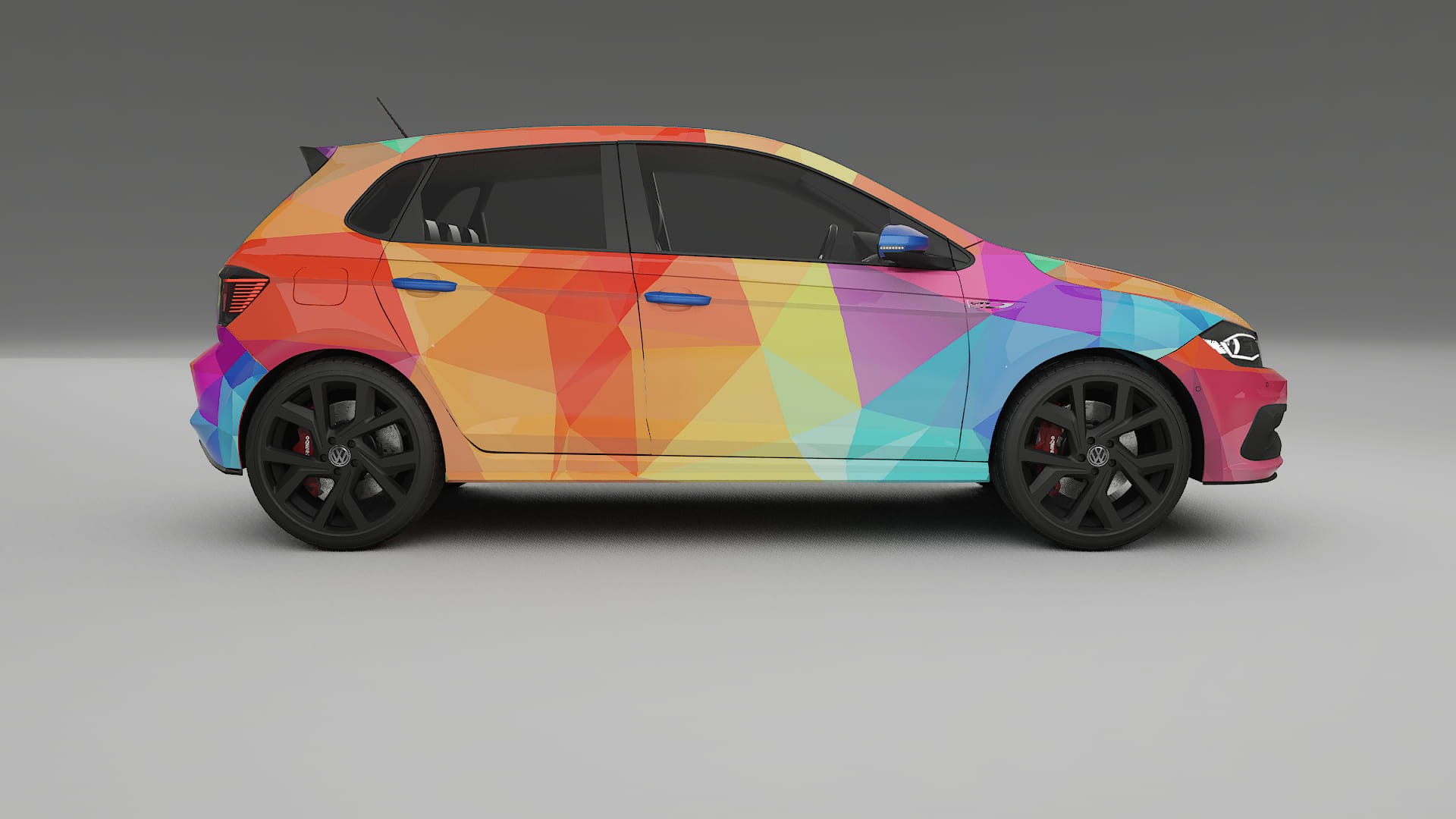 VW Polo GTI VI VECTOR VIBE – Design-Wrap PPF-Kit aus bedruckbarer Polyurethanfolie