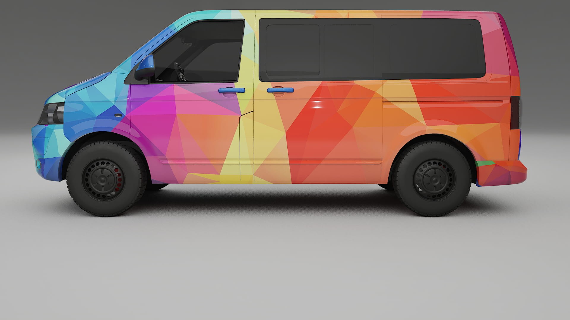 VW Transporter T5 Caravelle VECTOR VIBE – Design-Wrap PPF-Kit aus bedruckbarer Polyurethanfolie