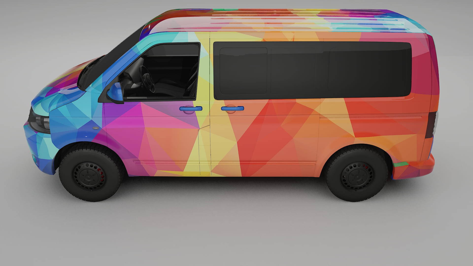 VW Transporter T5 Caravelle VECTOR VIBE – Design-Wrap PPF-Kit aus bedruckbarer Polyurethanfolie
