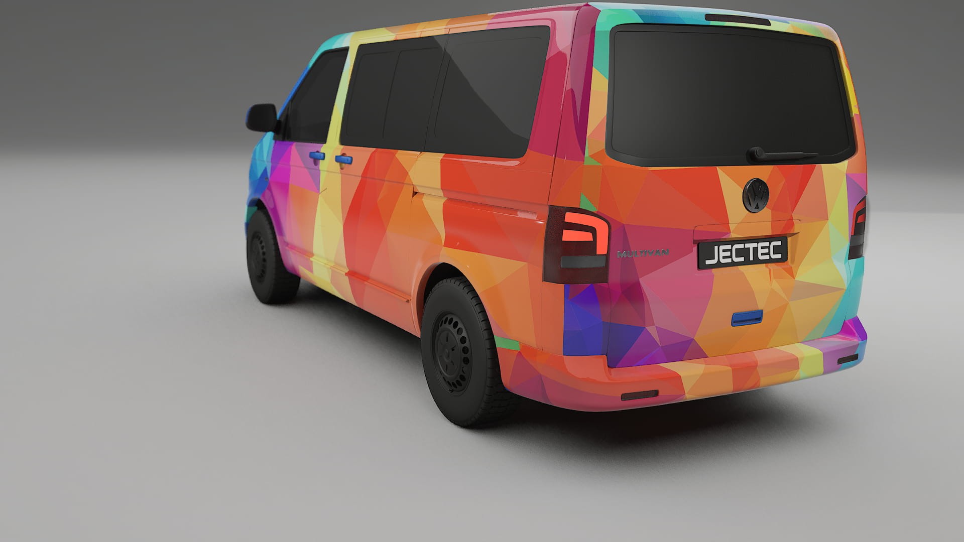 VW Transporter T5 Caravelle VECTOR VIBE – Design-Wrap PPF-Kit aus bedruckbarer Polyurethanfolie