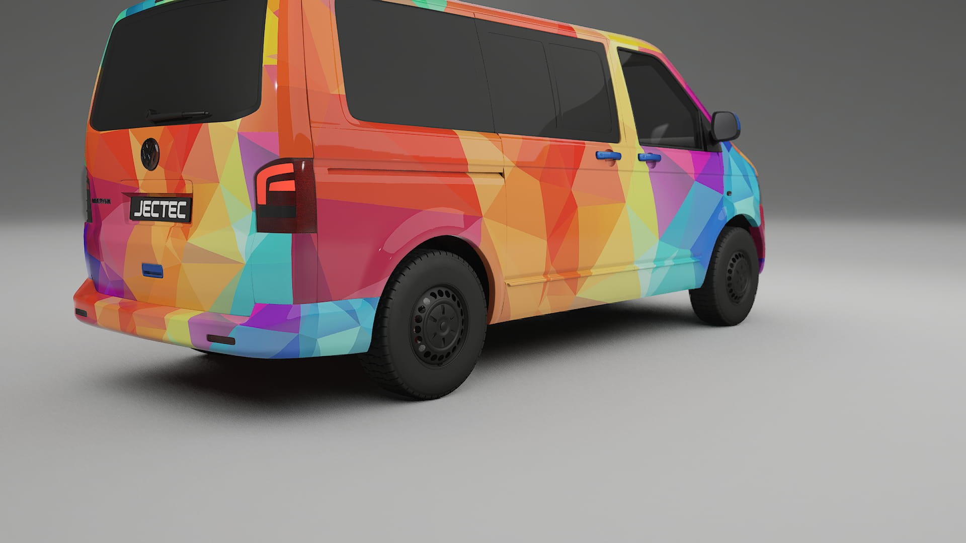 VW Transporter T5 Caravelle VECTOR VIBE – Design-Wrap PPF-Kit aus bedruckbarer Polyurethanfolie