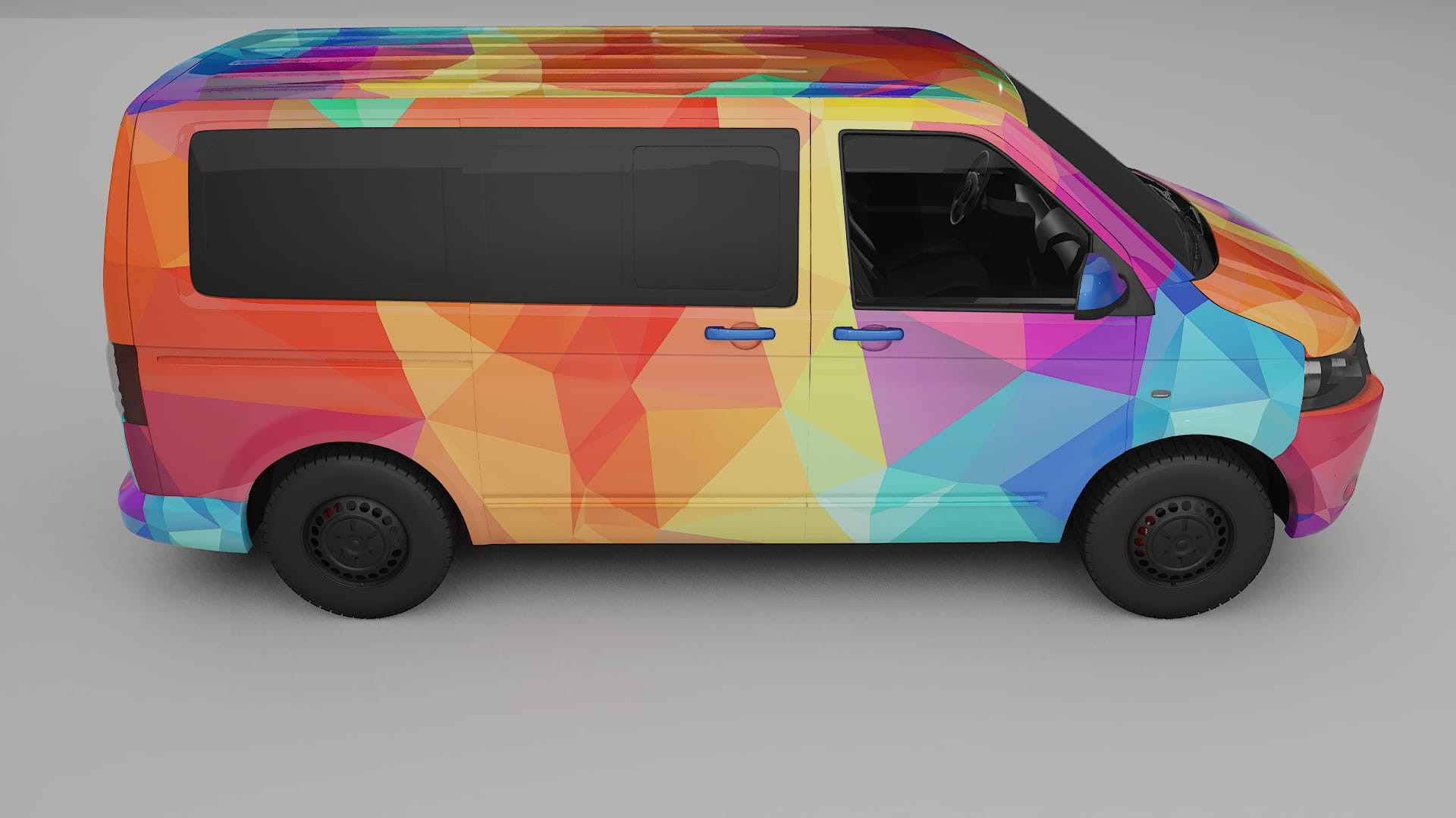 VW Transporter T5 Caravelle VECTOR VIBE – Design-Wrap PPF-Kit aus bedruckbarer Polyurethanfolie