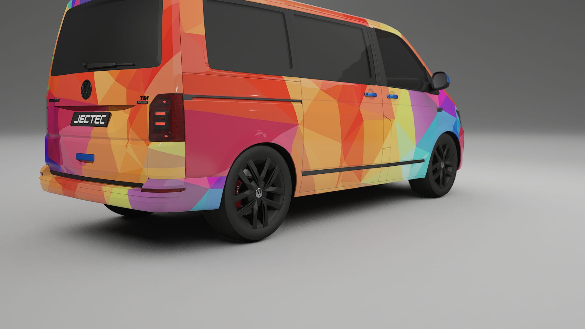VW Transporter T6 Multivan VECTOR VIBE – Design-Wrap PPF-Kit aus bedruckbarer Polyurethanfolie